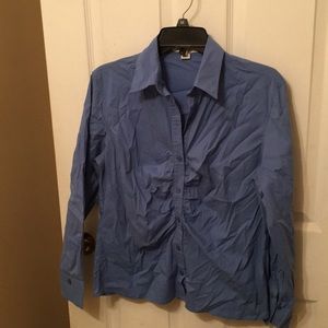 Blue collared dress shirt